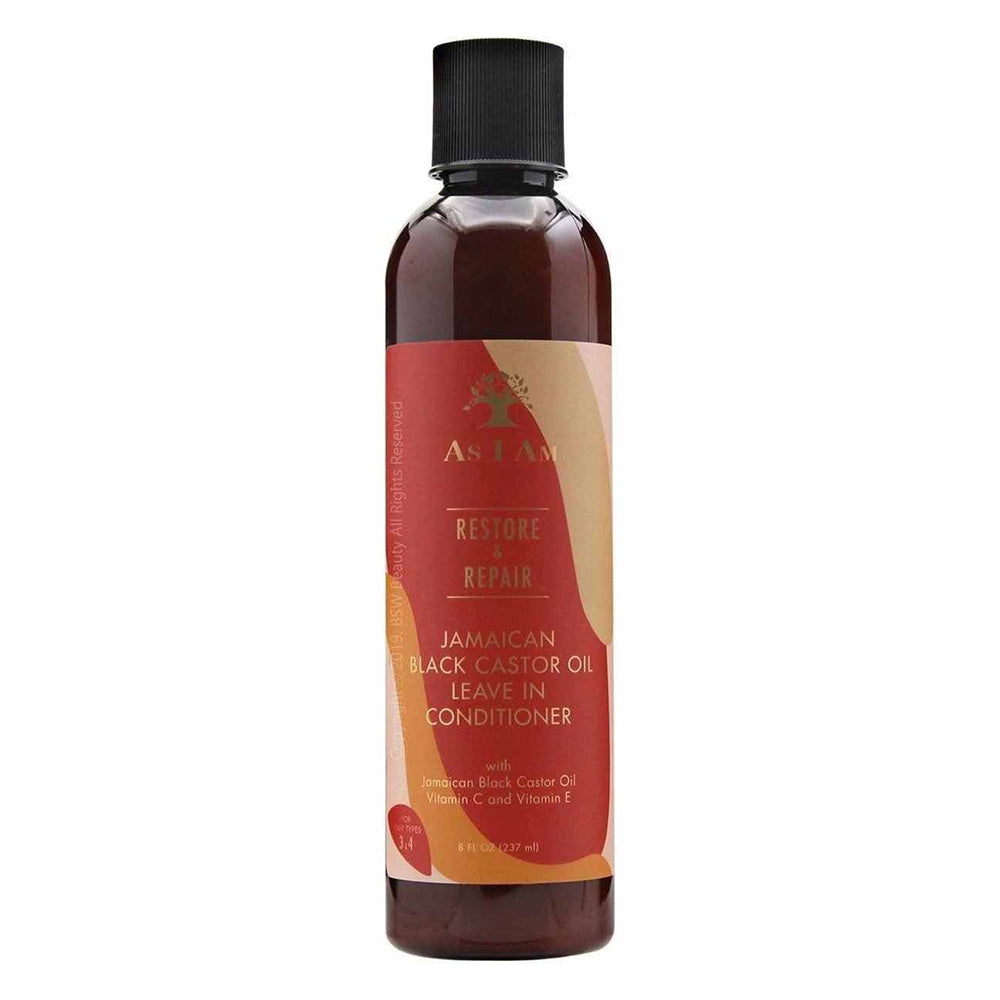 As I Am Moisturizes Detangles Enhances Curl Definition Jamaican Black Castor Oil Leave-In Conditioner 8Oz (237ml)